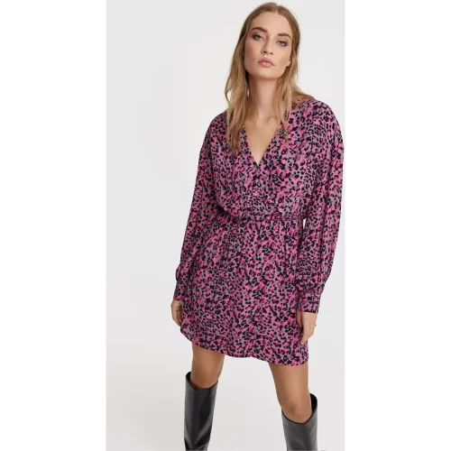 Alix The Label 2309381472 ladies woven dots wrap dress