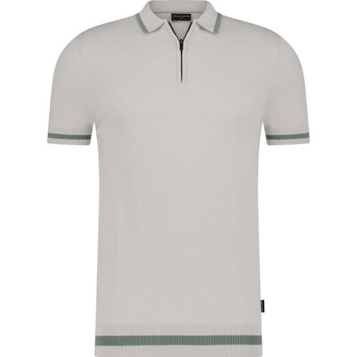 Saint Steve Siem fine knit polo grey