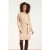 Smashed Lemon 24621 beige gebreide jurk met hoge hals