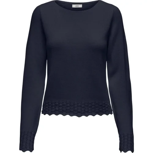 Jacqueline de Yong Grace l/s boatneck struc pullover knt