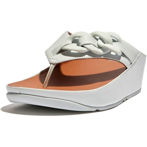 FitFlop Opalle rubber-chain leather toe-post sandals