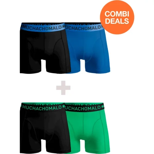 Muchachomalo Heren 2+2-pack boxershorts effen