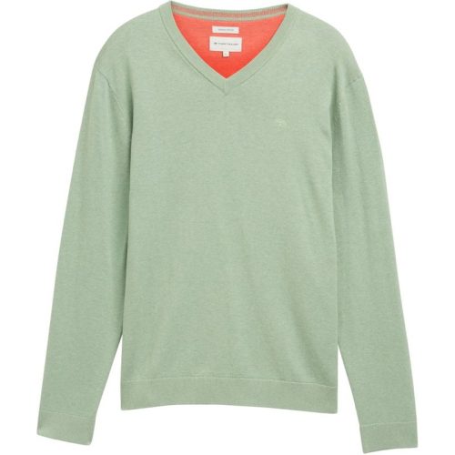 Tom Tailor V-neck stucture neck mint