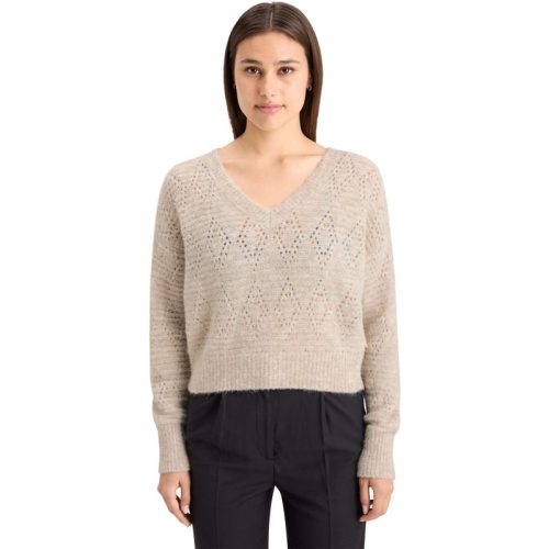 Scotch & Soda Boucl v-neck relaxed pullover oatmeal melange