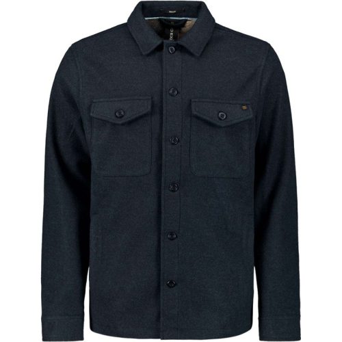 No Excess Overshirt button closure melange night