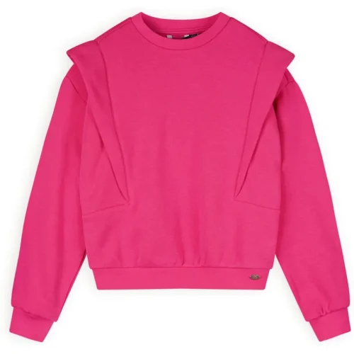 NoBell Meisjes super soft sweater fancy schouder kolly piiink