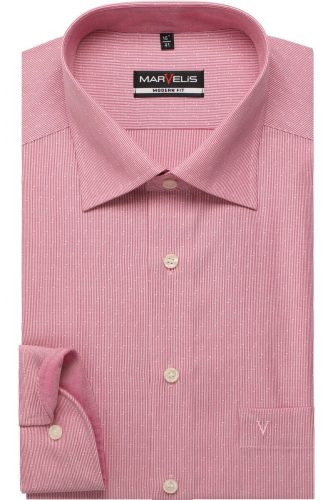 Marvelis Modern Fit Overhemd roze, Gestreept