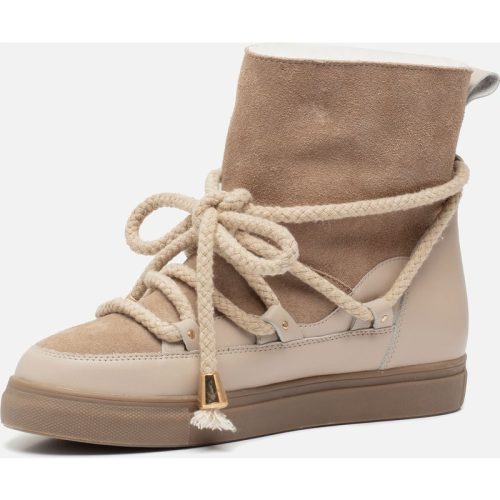 Ann Rocks Ann Rocks Enkellaarsjes bont taupe Suede