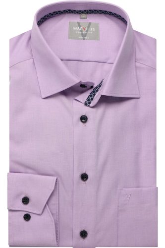 Marvelis Comfort Fit Overhemd mauve, Effen