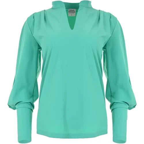 MAICAZZ Travel blouse dieke sp24.t60.710 dusty aqua