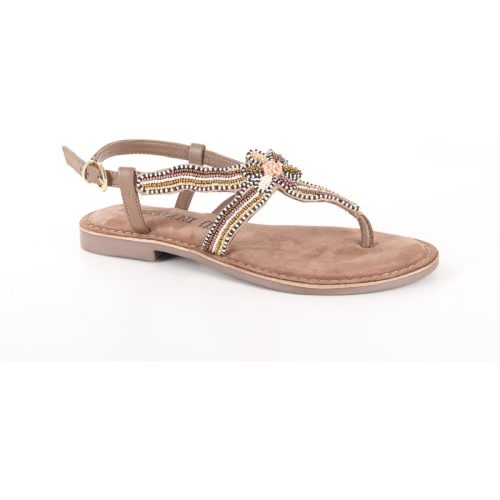 Lazamani 75.298 taupe dames sandalen sportief