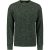 No Excess Pullover crewneck 3 coloured rib dark green