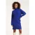 Smashed Lemon 24629 blauwe gebreid jurk met kabeltructuur