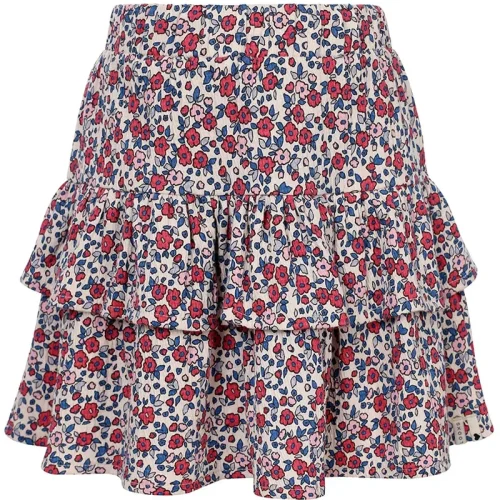 Looxs Revolution Zomer rok meisjes jersey crinkle aop bloemen multi