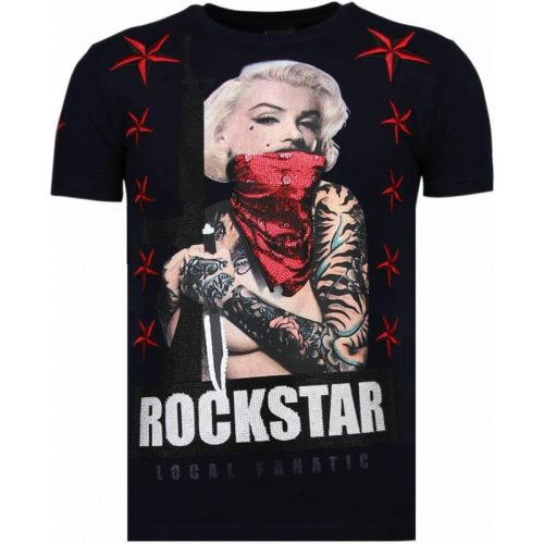 Local Fanatic Marilyn rockstar rhinestone t-shirt