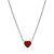 Pandora Kettingen – Heart sterling silver collier with cherries jubile in red