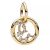 Pandora Charms – Aquarius Zodiac Dangle Charm in gold