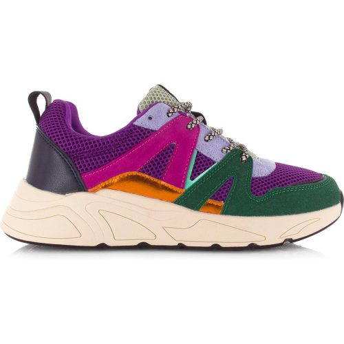 Poelman Ps green/purple/black lage sneakers dames