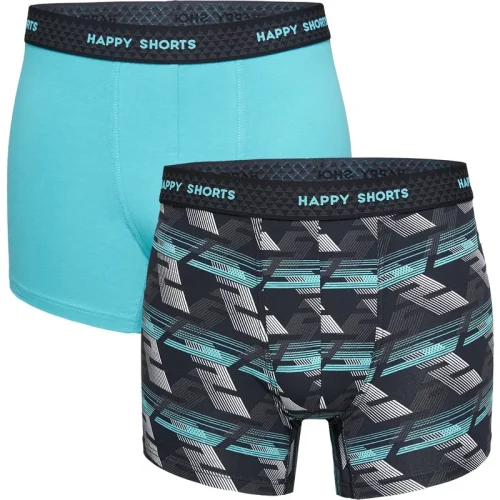 Happy Shorts 2-pack boxershorts heren met graphic print