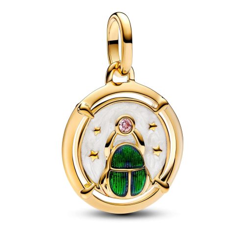 Pandora Charms – Scarab Beetle Medallion Charm in green