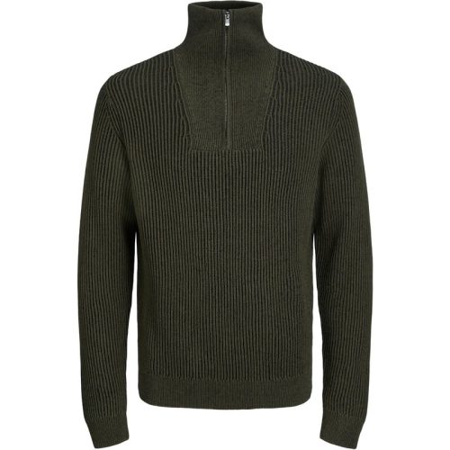 Jack & Jones Jprblacharlie knit half zip donker