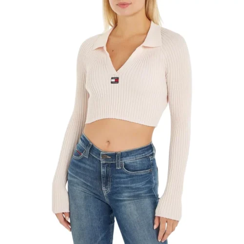 Tommy Hilfiger Korte gebreide pullover met v-hals