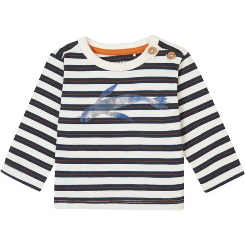 Noppies Jongens shirt ger stripe butterceam