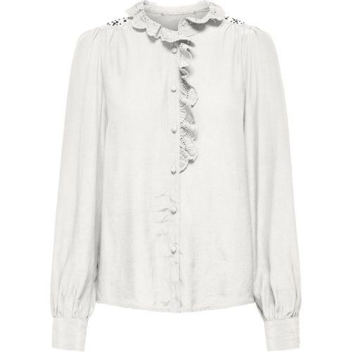 Jacqueline de Yong Jdyamy ls frill shirt ecru