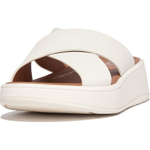 FitFlop F-mode leather flatform cross slides