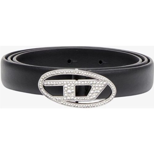 Diesel Dames riem oval d logo b-1dr strass 20 zwart