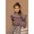 Looxs Revolution Sweater ruffle taupe voor meisjes in de kleur