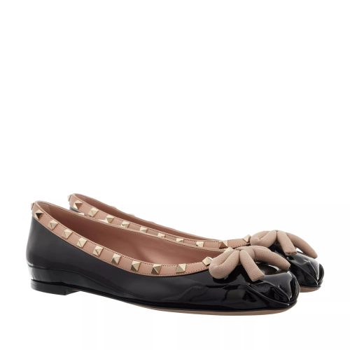 Valentino Garavani Loafers – Rockstud Ballerina in zwart