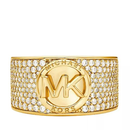 Michael Kors Ringen – 14K Gold-Plated Pavé Cigar Band Ring in gold