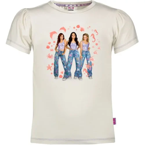 B.Nosy K3 meisjes t-shirt tammy ecru