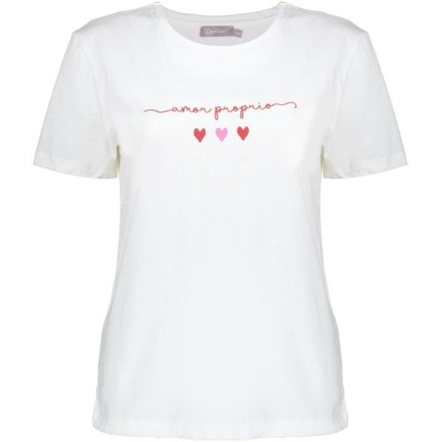 Geisha t-shirt amor proprio 42900-40 10 off-white/red