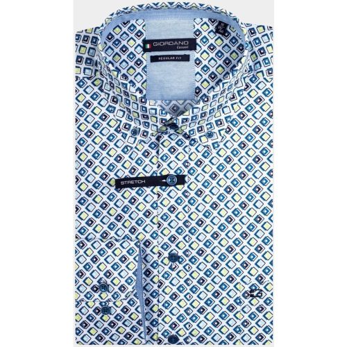 Giordano Casual hemd korte mouw league shadow diamonds print 416046/70