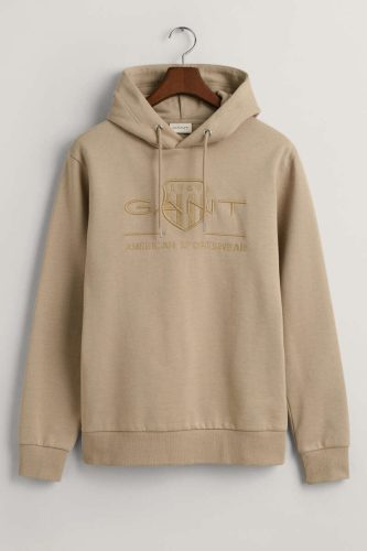 GANT Regular Fit Hooded Sweatshirt beige, Effen