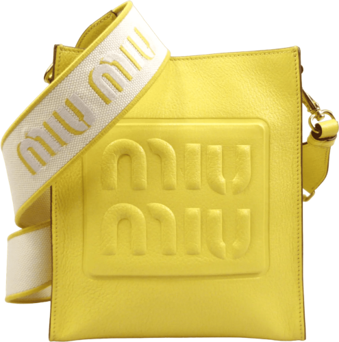 Miu Miu Crossbody bags – Crossbody Bag in Pelle Madras Gialla in geel