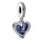 Pandora Charms – Himmlische Sternschnuppe Herz doppelter Anhänger C in blue