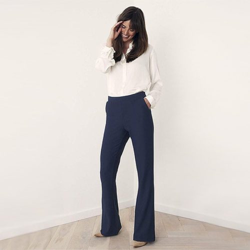 Corel Amsterdam Corel broek boa flare uni dark navy