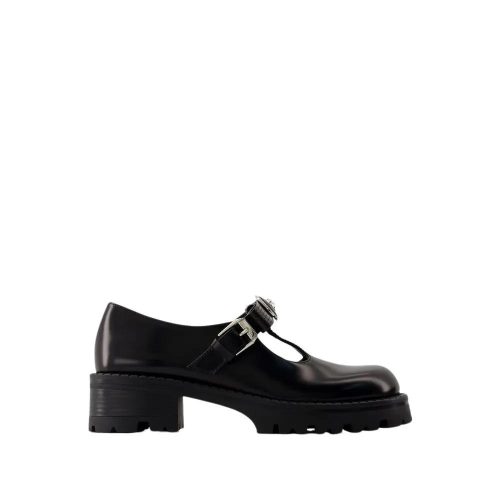 Versace Loafers – Derbies – Leather – Black in zwart