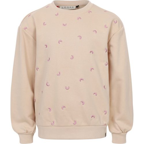 Looxs Revolution Meisjes sweater embroidery latte