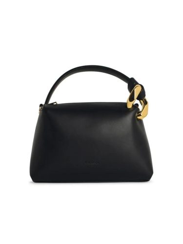 J.W.Anderson Shoppers – Small ‘Corner’ Black Leather Bag in zwart