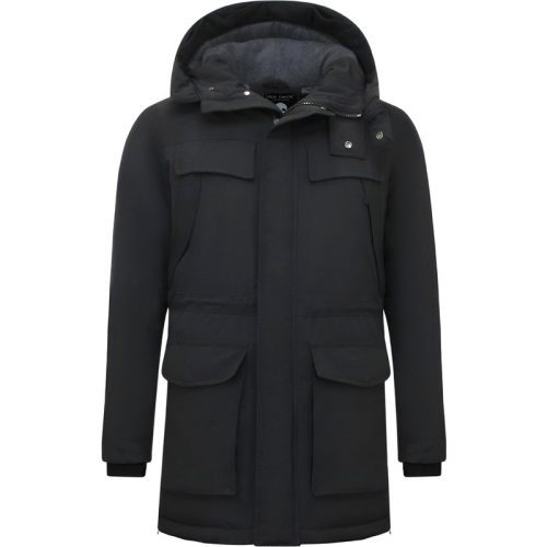 Enos Lange parka jas met capuchon