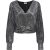 Jacqueline de Yong Jdydidi ls glitter top jrs zilverkleurig