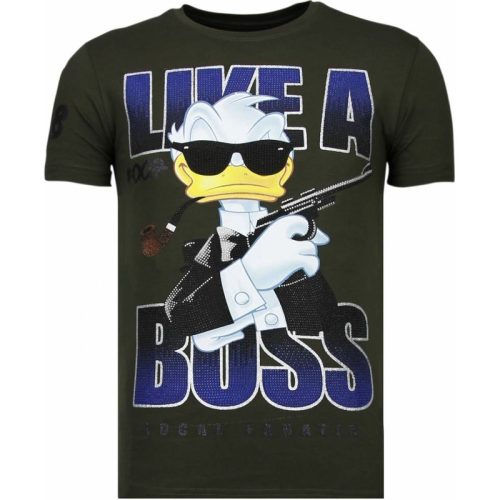 Local Fanatic Like a boss rhinestone t-shirt