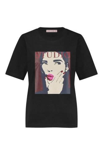 Studio Anneloes Female Shirts En Tops Klaasje Face Tshirt 12258