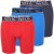 Phil & Co Boxershorts heren met lange pijpen boxer briefs 3-pack blauw / rood