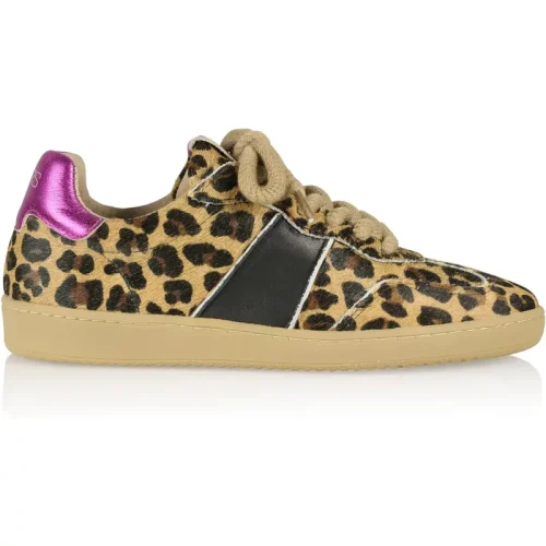 DWRS Label B11456-13 poona leopard combi black/fuchsia