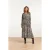 Smashed Lemon 23506 dames losvallend maxi jurk in tribal zwart-wit